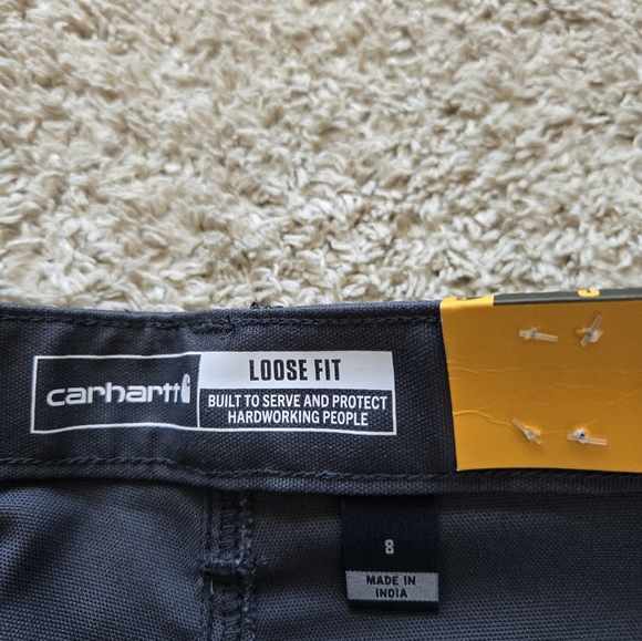 Carhartt Shorts Womens 8 Gray Canvas 10" Inseam - Picture 2 of 11